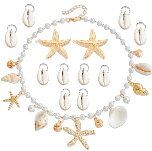 armband set dam halsband snäckskal sjöjungfru kostymer stranddekorationer hawaiiska halsband choker snäckskal marina smycken strandtillbehör naturliga element