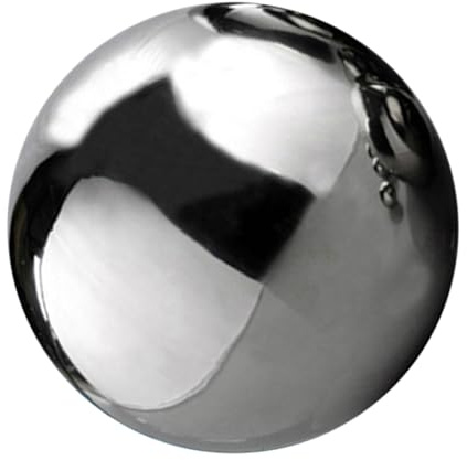 Davivian 76mm Boules Jardin en Acier Inoxydable 2pcs | Boule Creuse Réfléchissante en Acier Inoxydable Poli Miroir | Boule Décorative Flottante pour Jardin/Cour/Maison/fête