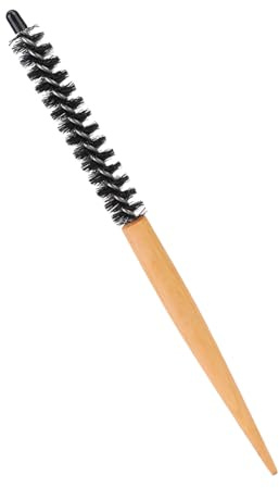 Tomantery Spazzola per Capelli Rotonda Piccola Spazzola per Cotonare Efficiente per Un'asciugatura Rapida, per Bigodini per Varie Acconciature, Manico in Ciliegio Cinese, Materiali di Alta qualità