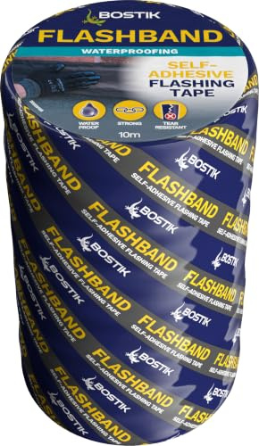 Bostik Flashband Self Adhesive Flashing Tape for Roofs Grey - 225mm x 10m | Provides an Instant Watertight Seal
