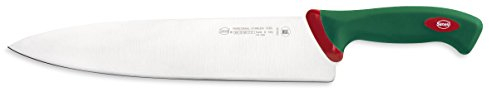 Sanelli Premana Professional Coltello Cucina, Acciaio Inossidabile, Verde/Rosso, 30 cm