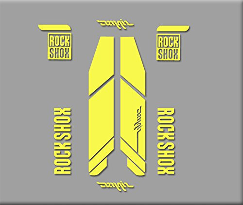 Ecoshirt GK-HZ3R-0Q10 Aufkleber Gabel Rockshox Domain R320 Stickers Aufkleber Decals Autocollants Adesivi, Gelb