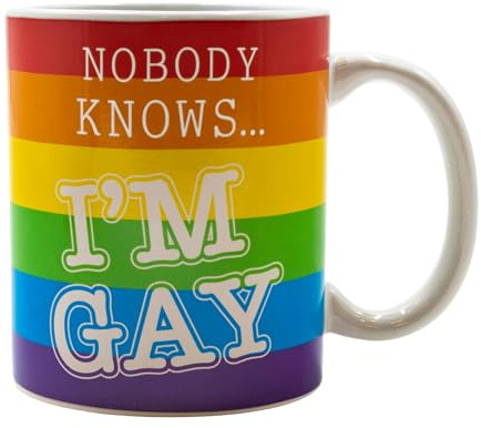 Fizz Creations Nobody Knows I'm Gay Heat Changing Mug Novelty Mug