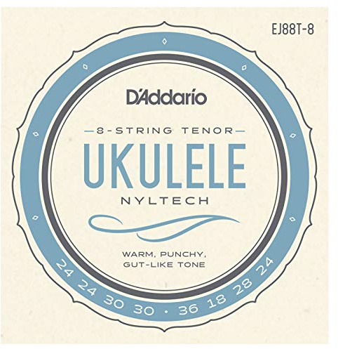D'Addario EJ88T-8 Nyltech Ukulele Strings, 8-String Tenor