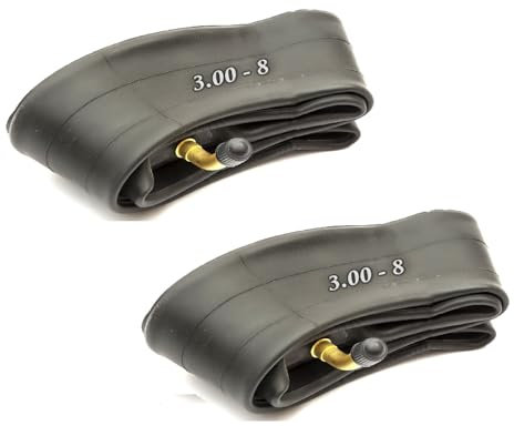 Pack Of 2-8'' Inch Wheelbarrow Inner Tubes Size 3.00-8 Bent Schrader Valve Wheel Barrow 300-8 Tube Fits 8 Inch Rim