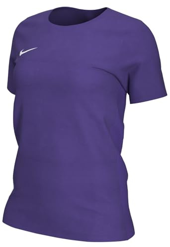 Nike W Nk Dry Park VII JSY SS Short Sleeve Top Donna, Donna, BV6728, Viola/Bianco (Court Purple/White), M