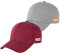 riverso Herren Cap RIVNoel 2er Pack Baseballcap Snapback Kappe Sport Verstellbare Outdoor Mütze Basic Einfarbig 100% Baumwolle Einheitsgröße Grau Rot, Größe:One Size, Farbe:Farbmix Uni 14