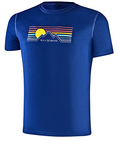 Black Crevice herr Black Crevice Merino T-shirt för män T-tröja