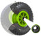 TRUTZHOLM Sackkarrenrad 260x85mm Vollgummi 3.00-4 PU Ersatzrad für Sackkarre mit Kunststofffelge (Grün, zentrierte 75 mm Nabe)