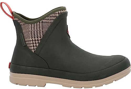 Muck Boots Women's Originals Ankle Pull On Waterproof Ankle Boot, Moss, 7