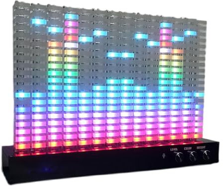 Analizador de espectro de audio, luz de espectro musical de 14 segmentos, poste de lámpara LED acrílico, alta sensibilidad, fuerte sentido del ritmo, colisión de sonido y luz, para coche/fiesta