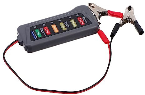 HORIALENCE Tester Batteria per Auto e Misuratore Carica Alternatore con Display Digitale LED Facile da Usare e Sicuro per Stato Batteria e Alternatore