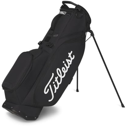 Titleist Players S4 Stand Golf Bag, Black/Black/White