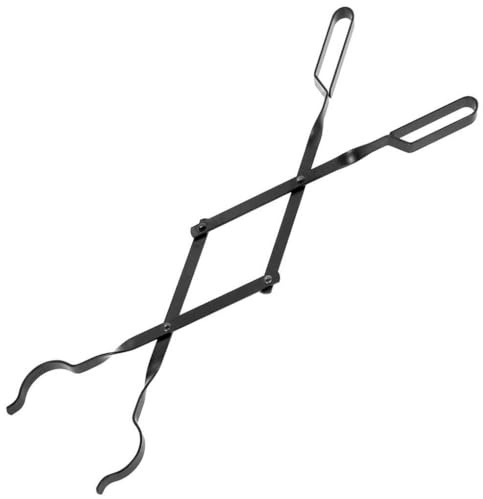 Zambuph Pinzas para Chimenea, agarrador de Troncos, Barra Plegable, Cocina, Interior, Exterior, Senderismo, Barbacoa, fogata, hogueras, Herramienta de Garra leña