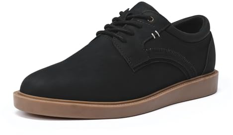 Allthemen Derby Basses à Lacets pour Homme Comfort Casual Oxford Légères Plates Chaussures Sportive Noir 41