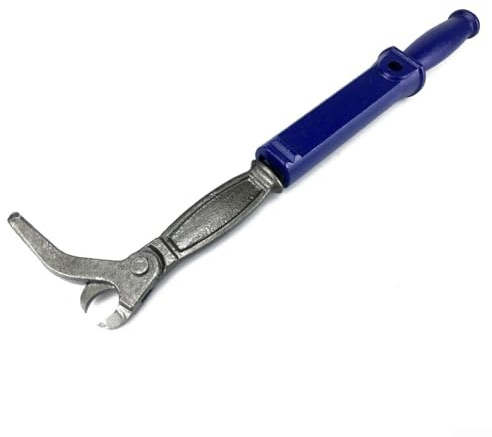 Forged Carbon Steel Stretchable Nail Puller with Sliding Joint Low Profile Jaw Metal Strike Cap Adjustable 460-550mm Length Blue Silver Heavy Duty Tool