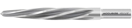 Accusize Industrial Tools H.S.S. Spiral Flute Aligning Reamer, 5/8'' Cutting Diameter, 1/2'' Shank Diameter, 0522-0058