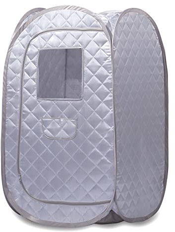Portable Sauna Tent, Foldable One Person Full Body Spa for Weight Loss Detox Therapy Without Steamer - Grey