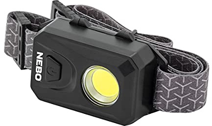 Nebo 150 Lumen Head Torch - Light Weight Headlamp, 3 Light Modes And Strobe Setting, Great For Camping & Hiking, Comfortable Headband Head Torch, Water Resistant & Dimmable - AAA Battery Powered