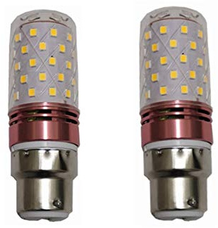 WELSUN Bombilla de bajo Voltaje 24V B22 LED Bombilla 12V 10W Bulbo de maíz luz 2835SMD 60LED AC/DC 12-40V for RV Camper Marine, luz de energía Solar y Apagado de la Rejilla 2pcs / Lote