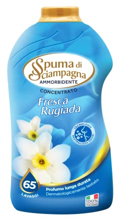 Spuma di Sciampagna - Weichspüler für die Waschmaschine, flüssiger Duft, frischer Tau, konzentrierte Formel neutralisiert effektiv Gerüche auch bei niedrigen Temperaturen - 1300 ml - 65 Waschgänge