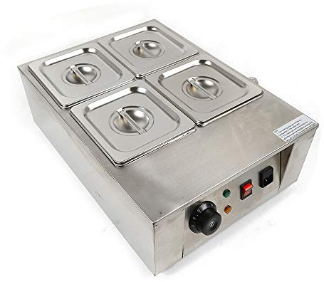 Schokoladen Schmelztiegel, 4 Pot Wasserbad Schokoladen Schmelztopf Temperiergerät Schokolade Schmelztiegel 8KG 1000W