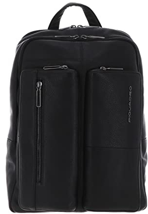 Piquadro Ronnie Zaino Medio in pelle porta PC 14 a due scomparti e schermatura RFID