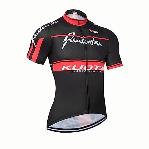 louizumify Professionelle Herren-Reitbekleidung mit kurzen Ärmeln, elastisches und atmungsaktives Material, Sonnenschutz, 3 Taschen