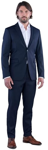 SANDER STELLAN Herrkostym affärskostym slim fit 2 delar, Mörkblå, 54