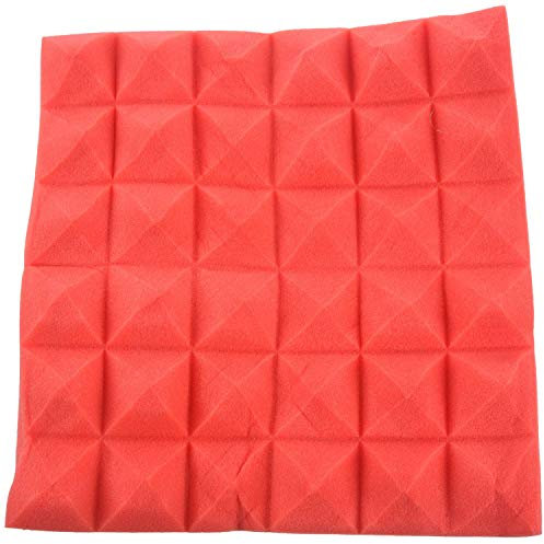 Iyalezirk 30 x 30 x 5 cm Papier peint adhésif pratique acoustique panneau mousse arrêt son éponge absorbante studio KTV salon bar test sonore éponge solide étiquette murale 3D Rouge