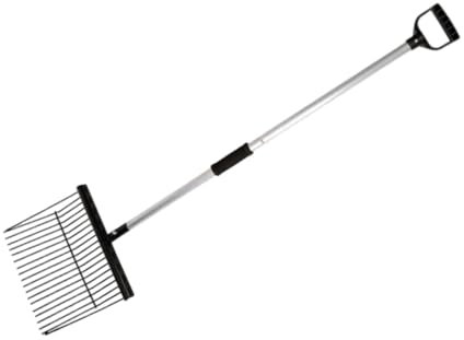 MagiDeal Iron Mumire Fork Horse Stable fumier de fumier de râteau de râteau
