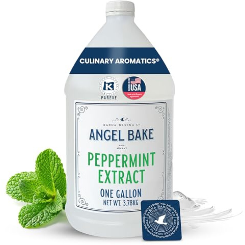 Pure Willamette Valley Peppermint Extract 2x, 1 Gallon - Natural Essence for Beverage Formulations, Bulk Manufacturing, Professional Foodservice - Kosher Certified, Vegan, Gluten-Free, Keto Friendly