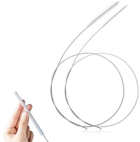 2-Stück Flexible Reinigungsbürste, 100cm Schlauchbürste, Edelstahl Bürste, Extra Lange Reinigungsbürste, Rohrreinigungsbürste, Multifunktionale Reinigungsbürste für Strohhalmrohr Schlauch Flaschen