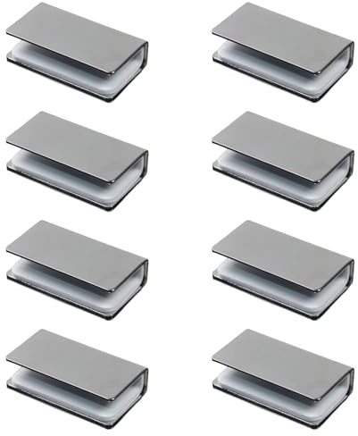 Chiusure Magnetiche Multiuso Per Armadi Confezione Da 8 Morsetti a Spinta Per Porte in Vetro Senza Telaio Chiusure Per Armadietti in Ferro a 6 Mm Spessore
