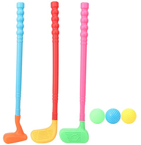 BSTCAR 3 Ensembles de Jeux de Golf de Jeu Actif de Club de Golf en Plastique de Jouet éducatif précoce pour Les Enfants