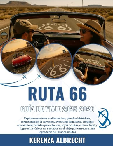 RUTA 66 GUÍA DE VIAJE 2025-2026: Explora carreteras emblemáticas, pueblos históricos, atracciones en la carretera, aventuras familiares, consejos ... lugares históricos en 8 estados en el viaj...