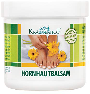 Kräuterhof® Hornhautbalsam (250ml) – reduziert Hornhaut sehr sanft & effektiv, der Hautzustand wir verbessert, die Haut wird weich & geschmeidig, der Balsam spendet intensive Feuchtigkeit
