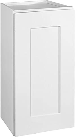 Design House Brookings Shaker Unassembled Wall Kitchen Cabinet W1224, 12 W x 12 D x 24 H, Painted White with Sherwin Williams®, Solid Wood – Design House, 561530