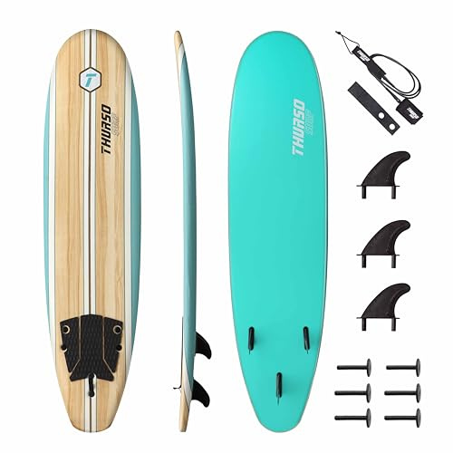 THURSO SURF Aero 7ft Soft Top Foam Surfboard for Beginner Adults and Kids Lightweight Shortboard for Surfing Beach Fun and Water Sports – Durable, Stable, and Easy to Ride for All Levels Surfers