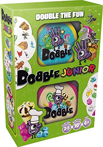 Asmodee, Dobble Junior, Card Game, Ages 4+, 2-8 Players, 15 Minutes Playing Time - Englische Sprache