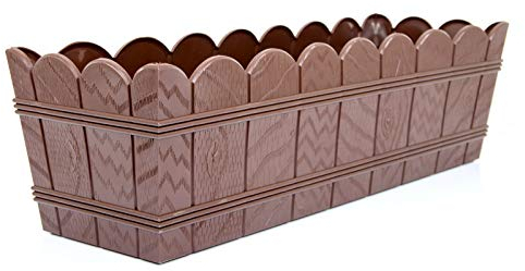 POKM Toolsmarket GmbH Balkonkasten Blumenkasten ohne Untersetzer Elba 55 cm Braun