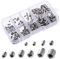 Mesee 200 Pieces Hex Allen Head Socket Grub Screw Set, Stainless Steel Internal Hex Drive Cup Point Metric Grub Screws Bolts Assortment Fasteners Kits - M3 M4 M5 M6 M8