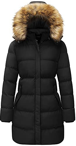 WenVen Manteau d'hiver Longueue pour Femme Veste Matelassée épaisse Parka | Doudoune Matelassée Femme,Veste d'hiver Femme,Automne,Printemps et Hiver,Doublure douce,Randonnée,Ville Quotidien