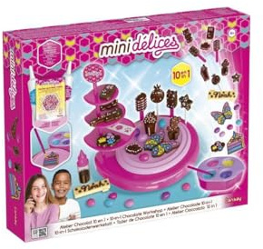 Lansay - Mini Delices - Kit para Crear piruletas de Chocolate para niños - Cocina Creativa - Kit de repostería sin Horno - Actividad Manual y Deliciosa - Fábrica de Chocolate