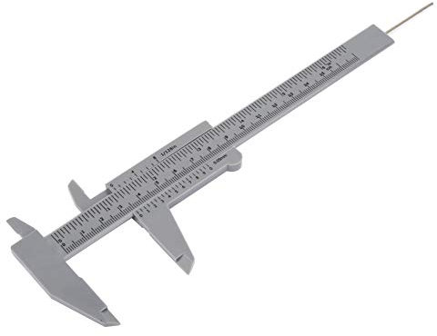 Calibrador Vernier Digital, 150 Mm Grados Mecánicos De Alta Precisión Calibradores De Visualización Escala De Plástico De Doble Regla Calibrador Vernier Herramienta De Medición (Gris)