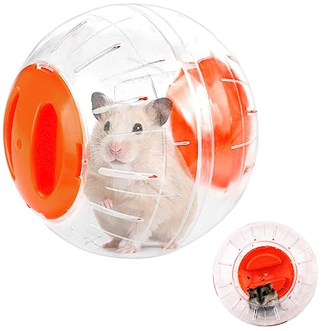 Hamster Run Ball, Hamsterball, Hamsterrad Übungsball, Hamster Laufball, Hamsterball Spielzeug, Spielzeug Hamster Running Ball, für Hamster-Kleintiere & Mäuse, Kunststoff（12cm, Orange）