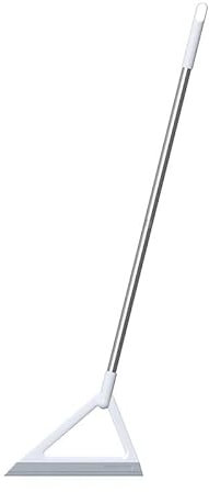 Escoba mágica multiusos con mango de 100 cm de largo, raspa la escobilla de agua en interiores y exteriores, limpia rasquetas de suelo para habitaciones húmedas y pelo de mascotas, escoba limpiadora