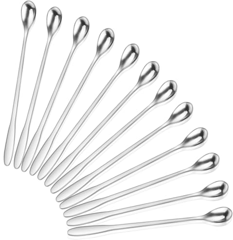 Set di 12 Cucchiaini da Latte Macchiato, Cucchiaini da Espresso di 22,5cm, Cucchiaini, Cucchiai Lunghi, Cucchiai da Gelato, Resistenti alla Lavastoviglie per Caffè, Frappè, Cocktail