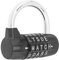 Cadenas à combinaison à 5 lettres, en alliage de zinc résistant aux intempéries, réinitialisable avec anse en acier, idéal pour les casiers de gym, les boîtes à outils et une utilisation en extérieur