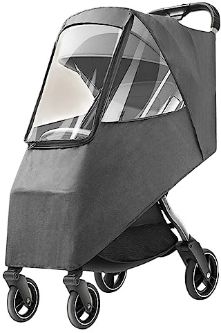 KIMISS Cubierta de Lluvia Universal de Cochecitos: Impermeable, Impermeable y a Prueba de Polvo para Niños Pequeños - Escudo Meteorológico de Viaje para Pisos y Cochecitos para Trotar (GRAY)